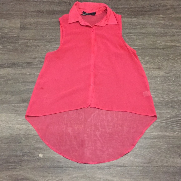 Sheer button up collared blouse - Picture 1 of 2